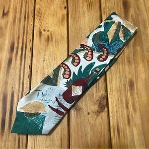 Tobasco Novelty Print Shrimp Cocktail Silk Tie